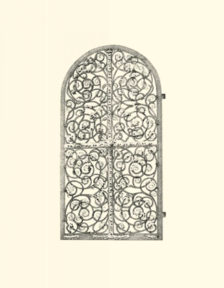 Picture of B-W WROUGHT IRON GATE VI