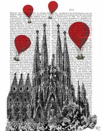 Picture of SAGRADA FAMILIA AND RED HOT AIR BALLOONS