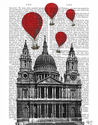 Picture of ST PAULS CATHEDRAL AND RED HOT AIR BALLOONS