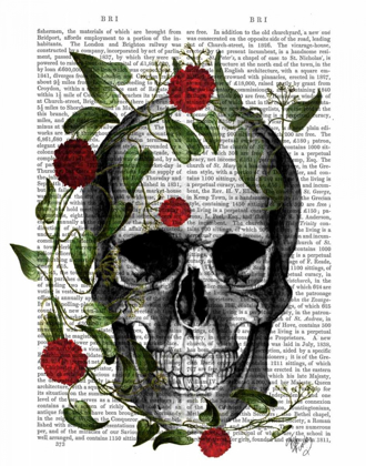 Picture of SKULL VINES AND FLOWERS