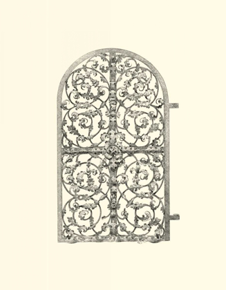Picture of B-W WROUGHT IRON GATE VII