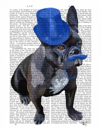 Picture of FRENCH BULLDOG WITH BLUE TOP HAT AND MOUSTACHE