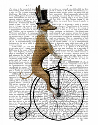 Picture of GREYHOUND ON BLACK PENNY FARTHING BIKE