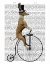 Picture of GREYHOUND ON BLACK PENNY FARTHING BIKE