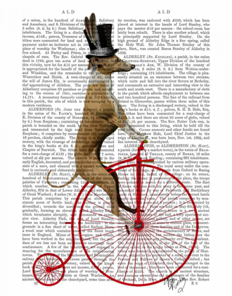Picture of GREYHOUND ON RED PENNY FARTHING BIKE