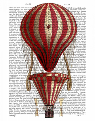 Picture of TIERED HOT AIR BALLOON PRINT RED