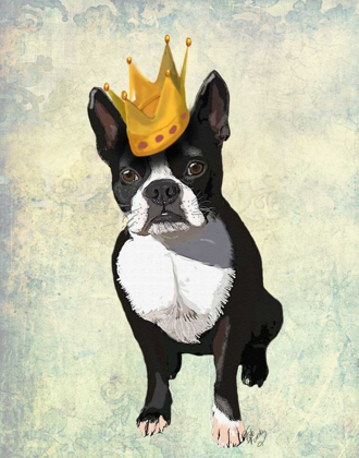 Picture of BOSTON TERRIER AND CROWN