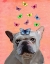 Picture of WHITE FRENCH BULLDOG AND BUTTERFLIES