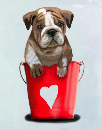 Picture of BULLDOG BUCKET OF LOVE RED