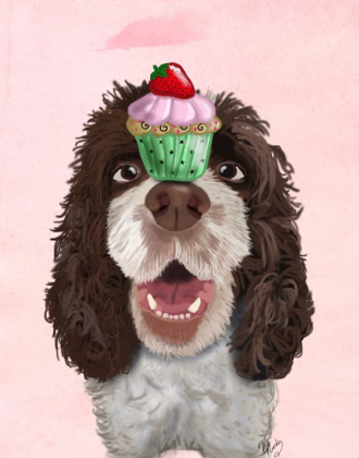 Picture of SPRINGER SPANIEL WITH CUPCAKE