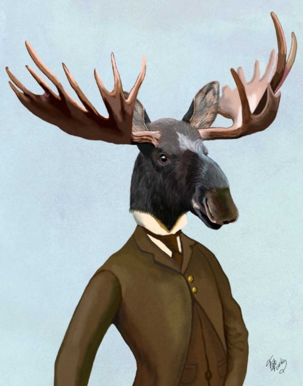 Picture of MOOSE IN SUIT PORTRAIT