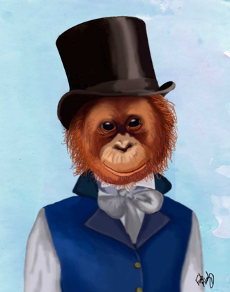 Picture of ORANGUTAN IN TOP HAT