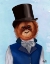 Picture of ORANGUTAN IN TOP HAT