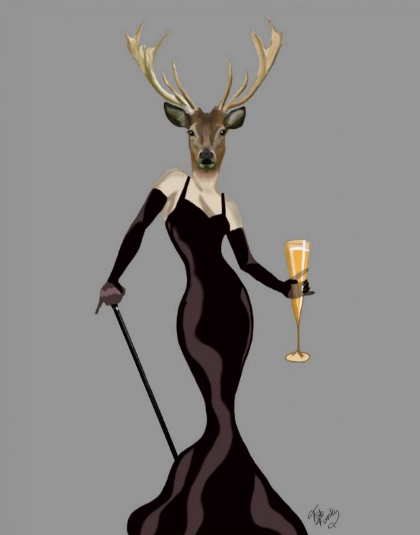 Picture of GLAMOUR DEER IN BLACK