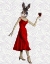 Picture of RABBIT IN RED DRESS