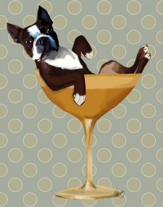 Picture of BOSTON TERRIER IN COCKTAIL GLASS