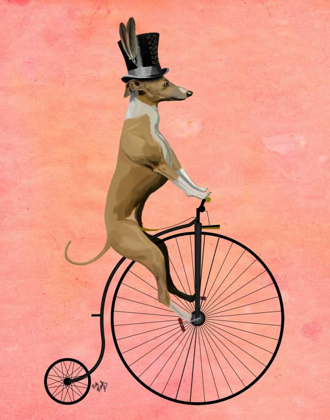 Picture of GREYHOUND ON BLACK PENNY FARTHING