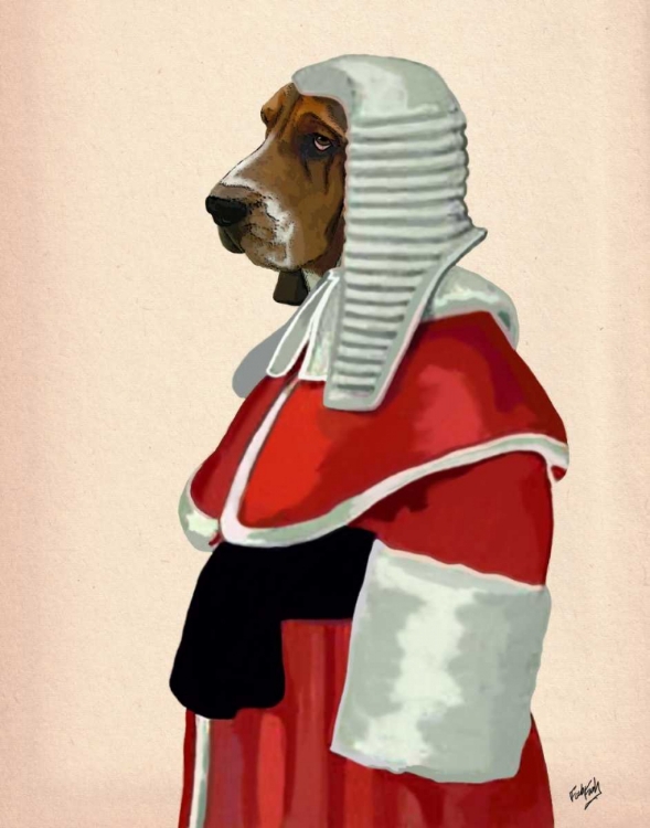 Picture of BASSET HOUND JUDGE PORTRAIT