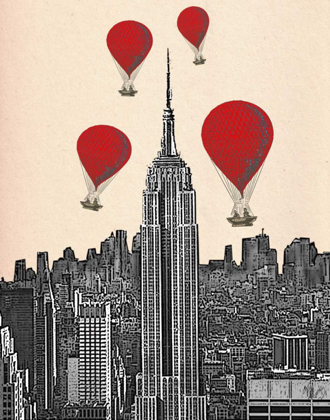 Picture of EMPIRE STATE BUILDING AND RED HOT AIR BALLOONS