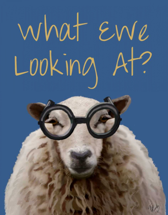 Picture of WHAT EWE LOOKING AT SHEEP PRINT