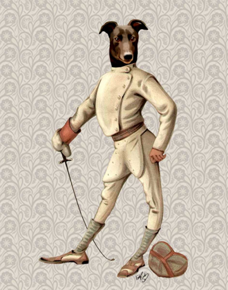 Picture of GREYHOUND FENCER IN CREAM FULL