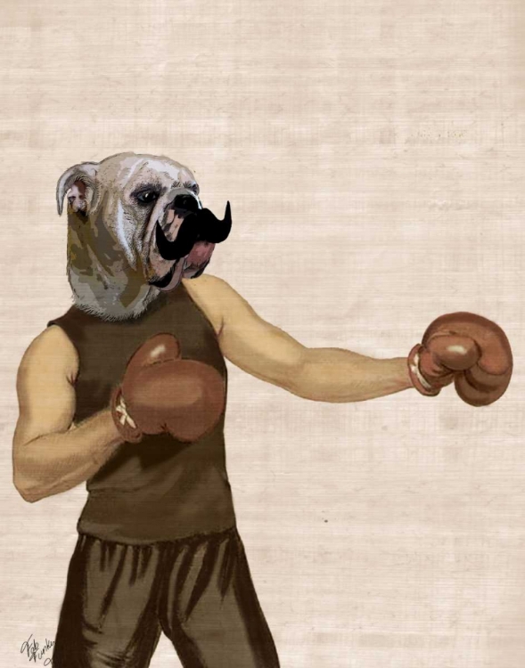 Picture of BOXING BULLDOG PORTRAIT