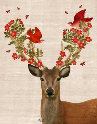 Picture of DEER AND LOVE BIRDS