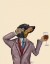 Picture of DACHSHUND WINE SNOB