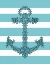 Picture of STARFISH ANCHOR IN TURQUOISE AND WHITE