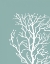 Picture of CORALS WHITE ON MIST BLUE GREEN C