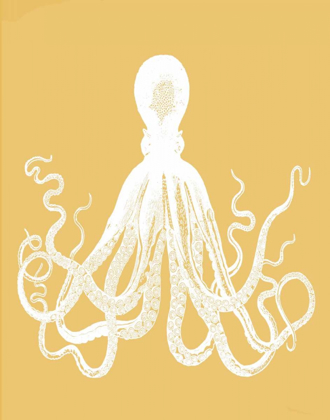 Picture of OCTOPUS 1 WHITE ON MUSTARD