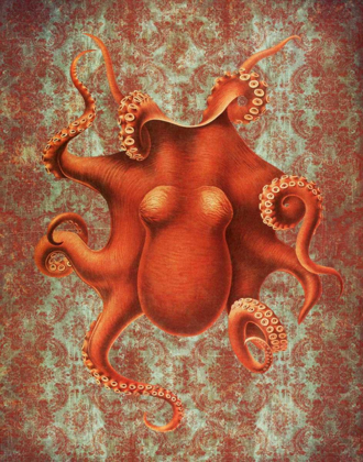 Picture of OCTOPUS 4 RED DAMASK