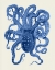 Picture of BLUE OCTOPUS ON CREAM A