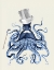 Picture of OCTOPUS PRINT BLUE ON CREAM B