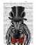Picture of ZEBRA WITH TOP HAT AND BOW TIE 2, FORWARDS