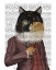 Picture of TORTOISESHELL CAT AND BRANDY GLASS
