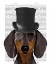 Picture of DACHSHUND, FORMAL HOUND AND HAT