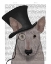 Picture of BULL TERRIER, FORMAL HOUND AND HAT