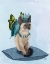 Picture of CAT WITH BLUE BUTTERFLY WINGS