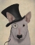 Picture of BULL TERRIER, FORMAL HOUND AND HAT