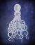 Picture of OCTOPUS, TWISTED WHITE ON BLUE