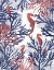 Picture of CORAL AND SEAHORSE, PINK AND BLUE