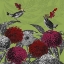 Picture of BLOOMING BIRDS, CHRYSANTHEMUM 1, FINE ART PRINT
