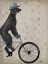 Picture of POODLE ON BICYCLE, BLACK