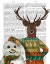 Picture of DEER IN CHRISTMAS SWEATER WITH SNOWMAN