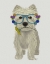 Picture of WEST HIGHLAND TERRIER FLOWER GLASSES