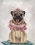 Picture of PUG PRINCESS ON CUSHION