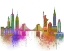 Picture of NEW YORK SKYLINE RAINBOW BRIGHT 