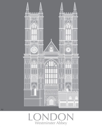 Picture of LONDON WESTMINSTER ABBEY MONOCHROME