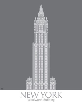 Picture of NEW YORK WOOLWORTH BUILDING MONOCHROME